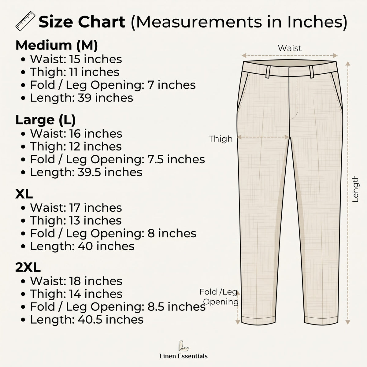 Men's Casual Linen Trousers (BLACK)
