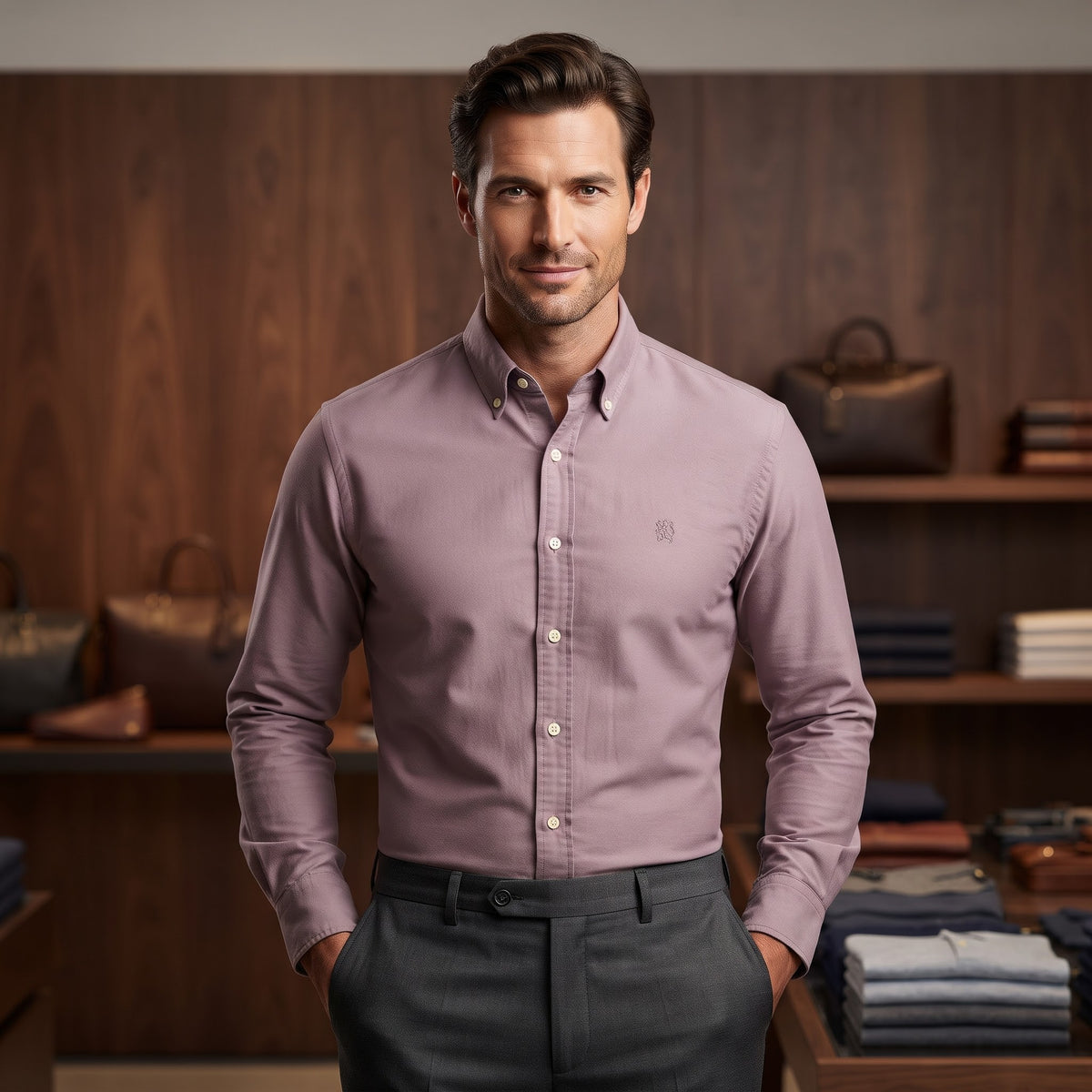 Giordano Premium Collection Casual Shirt DUSTY PINK