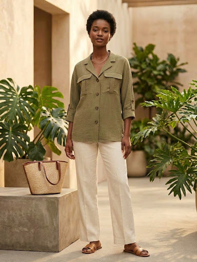 Banana Republic safari-style Top