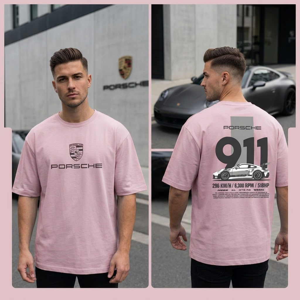 Porsche 911 GT3 RS Graphic Oversized T-Shirt