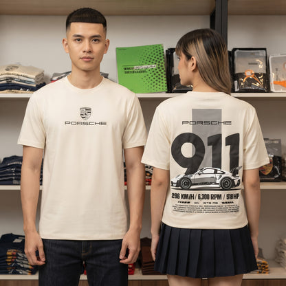 Porsche 911 GT3 RS Graphic Oversized T-Shirt (OFF WHITE)