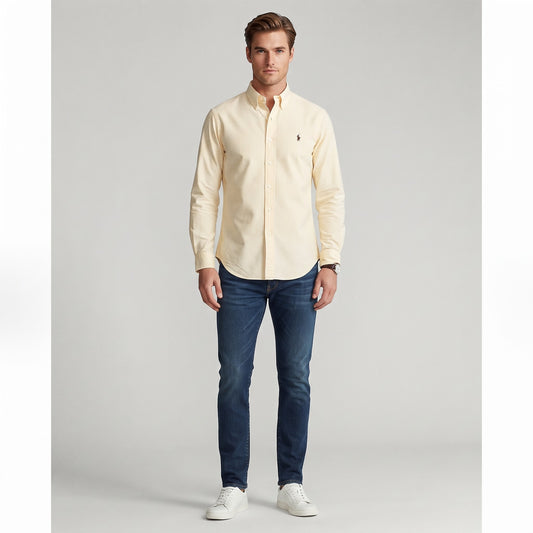 POLO Classic Striped Long-Sleeve Shirt (YELLOW)
