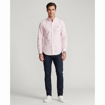 POLO Classic Striped Long-Sleeve Shirt (Pink)