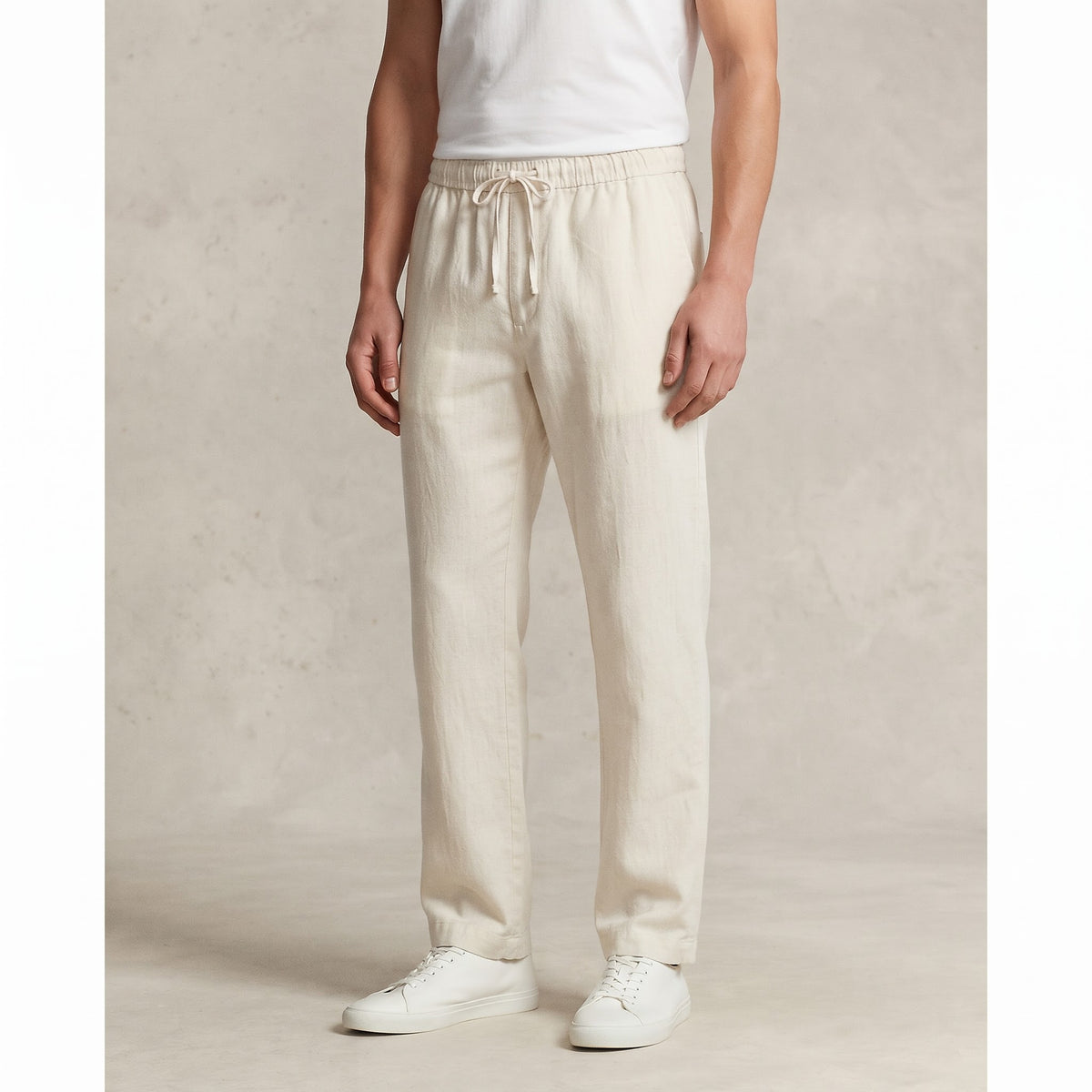 Men's Casual Linen Trousers (OFF WHITE)
