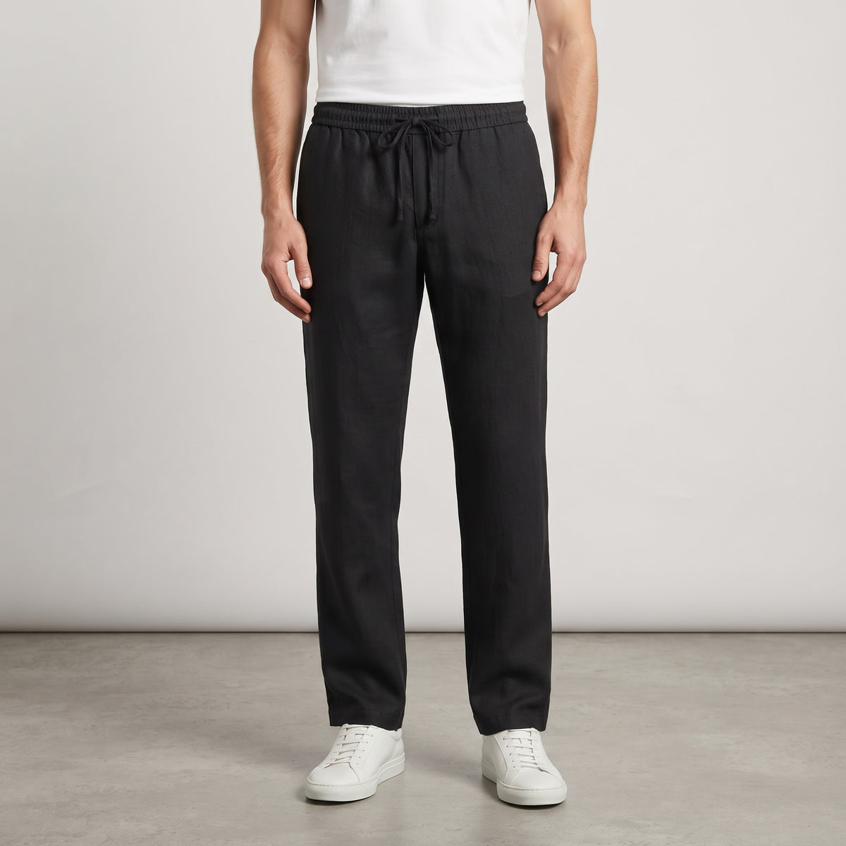 Men's Casual Linen Trousers (BLACK)