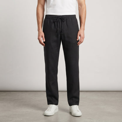 Men's Casual Linen Trousers (BLACK)