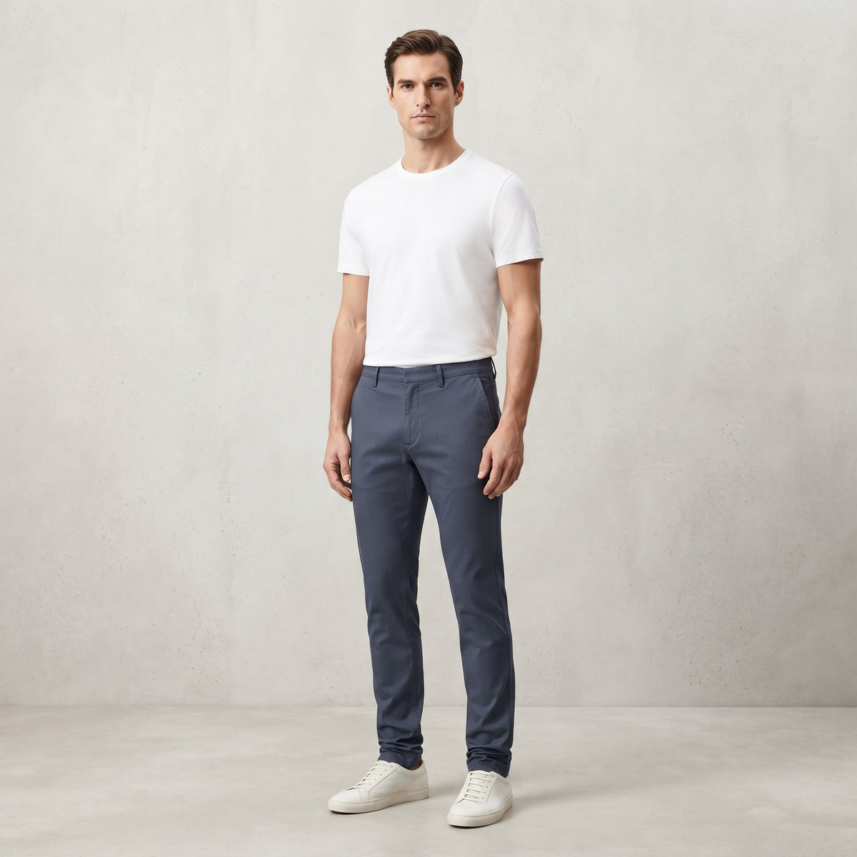 stretchable Chino Pant Steel Blue