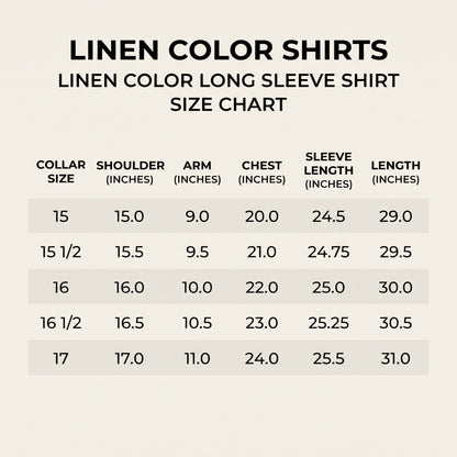 Classic Long Sleeve Men's Linen Shirt White