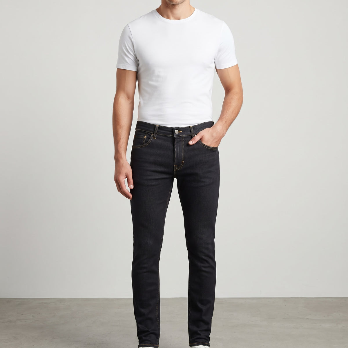 ONLY &amp; SONS Slim-Fit Denim Faded Black Dark Wash