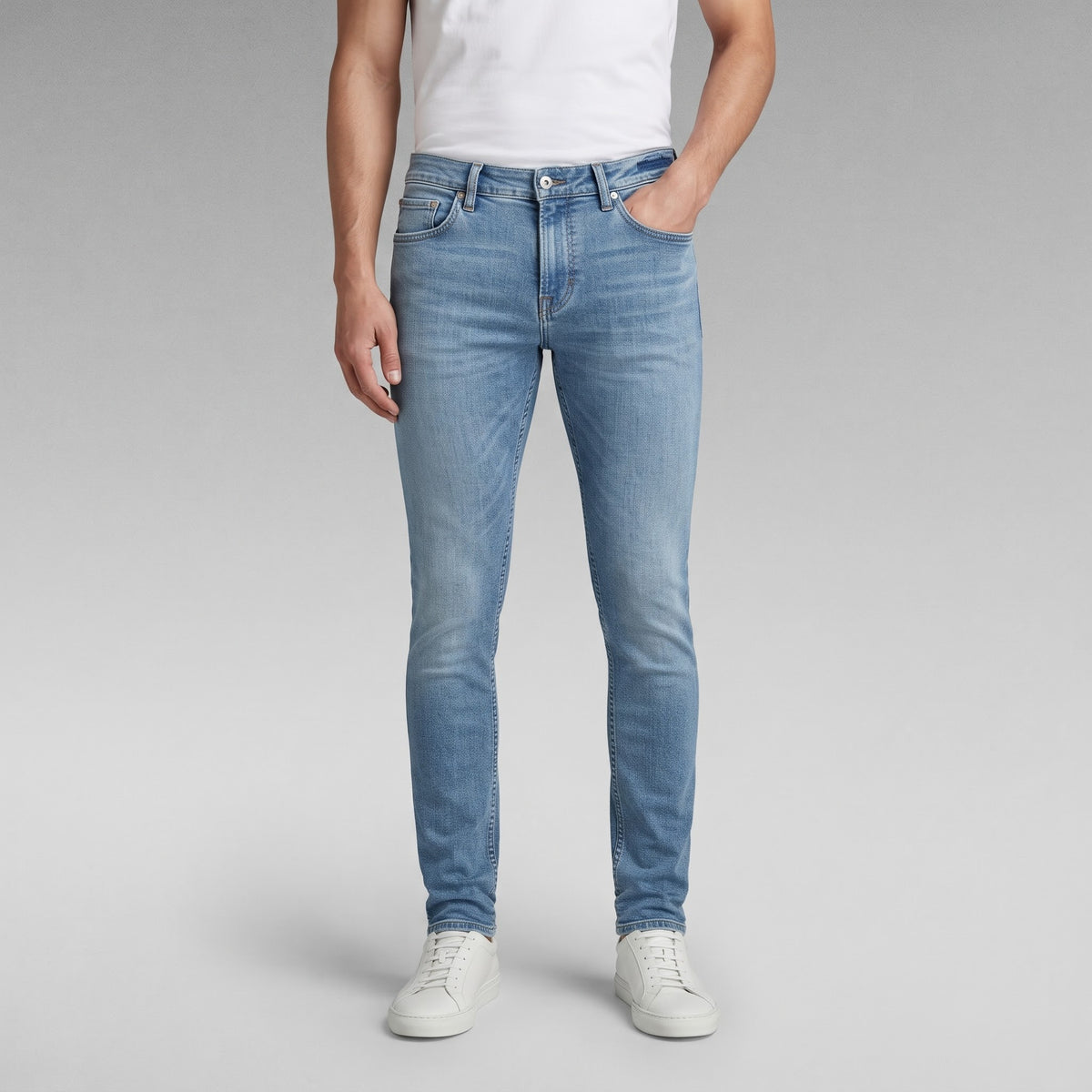 ONLY &amp; SONS Slim-Fit Denim Faded Sky Blue