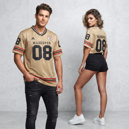 MADEGPSR V Neck T Shirt Golden Brown