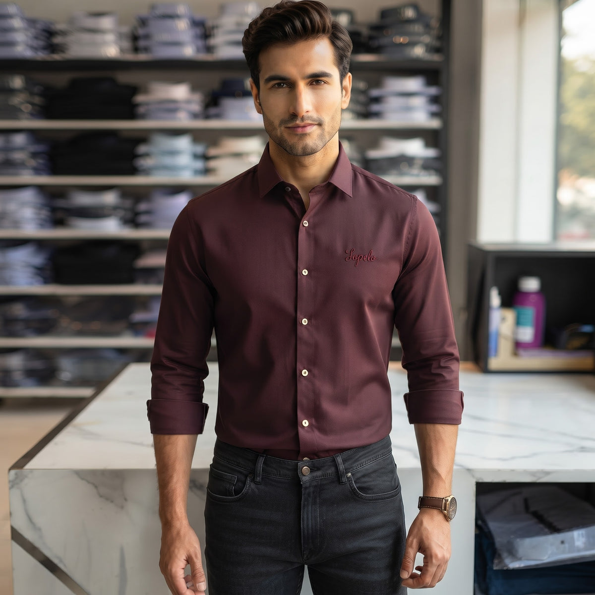SUPERCLO Casual Shirt Burgundy