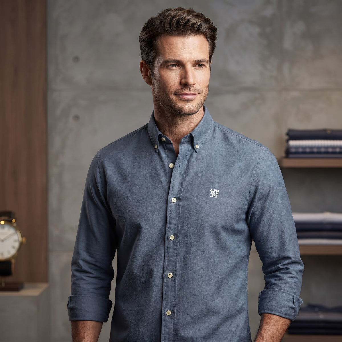 Giordano Premium Collection Casual Shirt GRAY