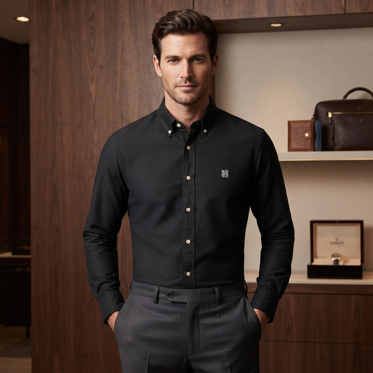 Giordano Premium Collection Casual Shirt BLACK