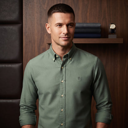 Giordano Premium Collection Casual Shirt SAGE GREEN