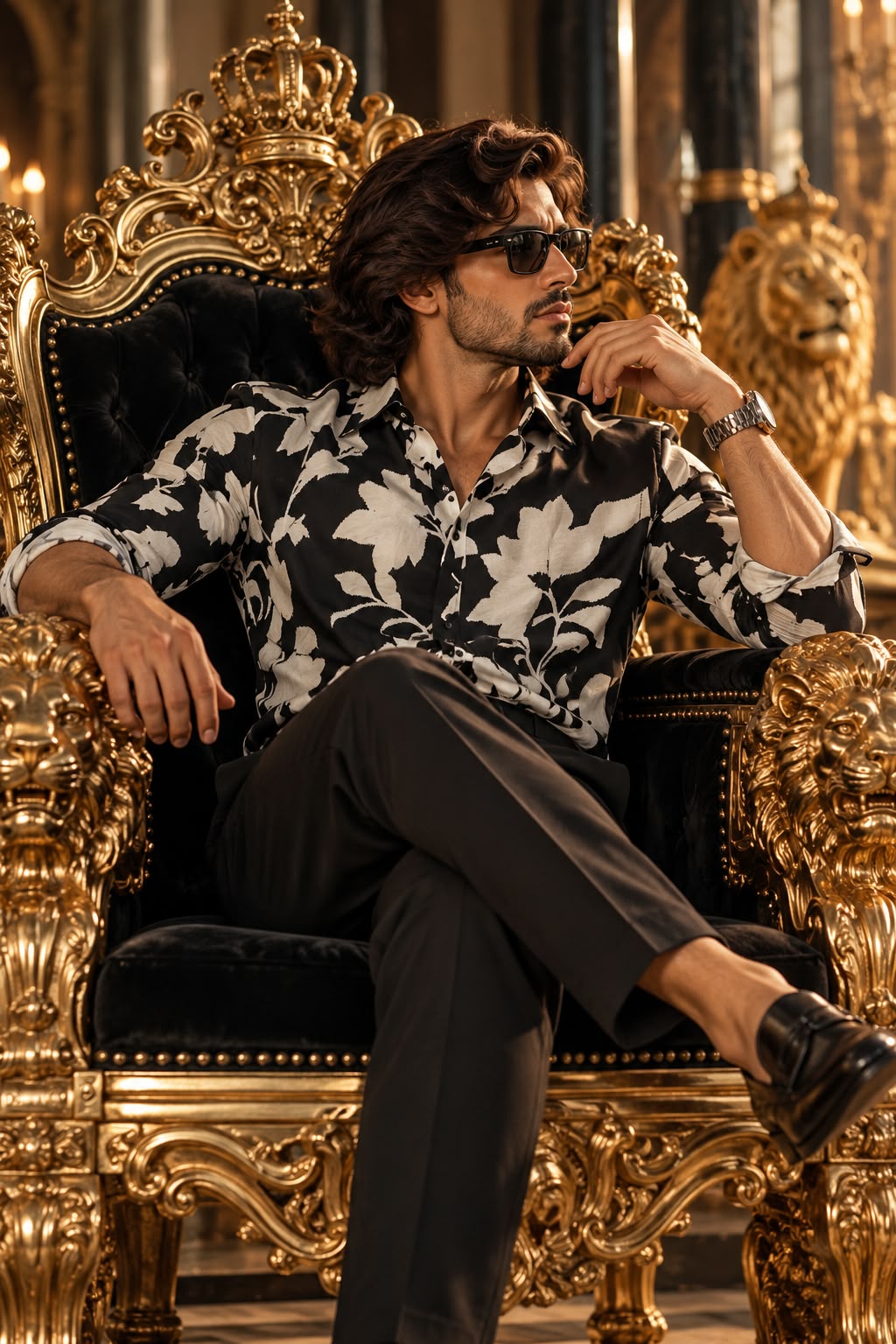 Florattire Black Floral Shirt