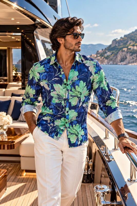 Azure Riviera Floral Shirt