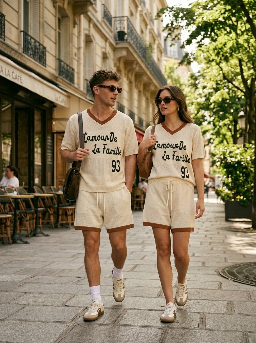 "L'Amour De La Famille 93" Matching Knitwear Set