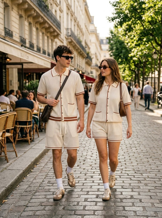 Classic Pocket Knit Polo &amp; Shorts Co-Ord Set