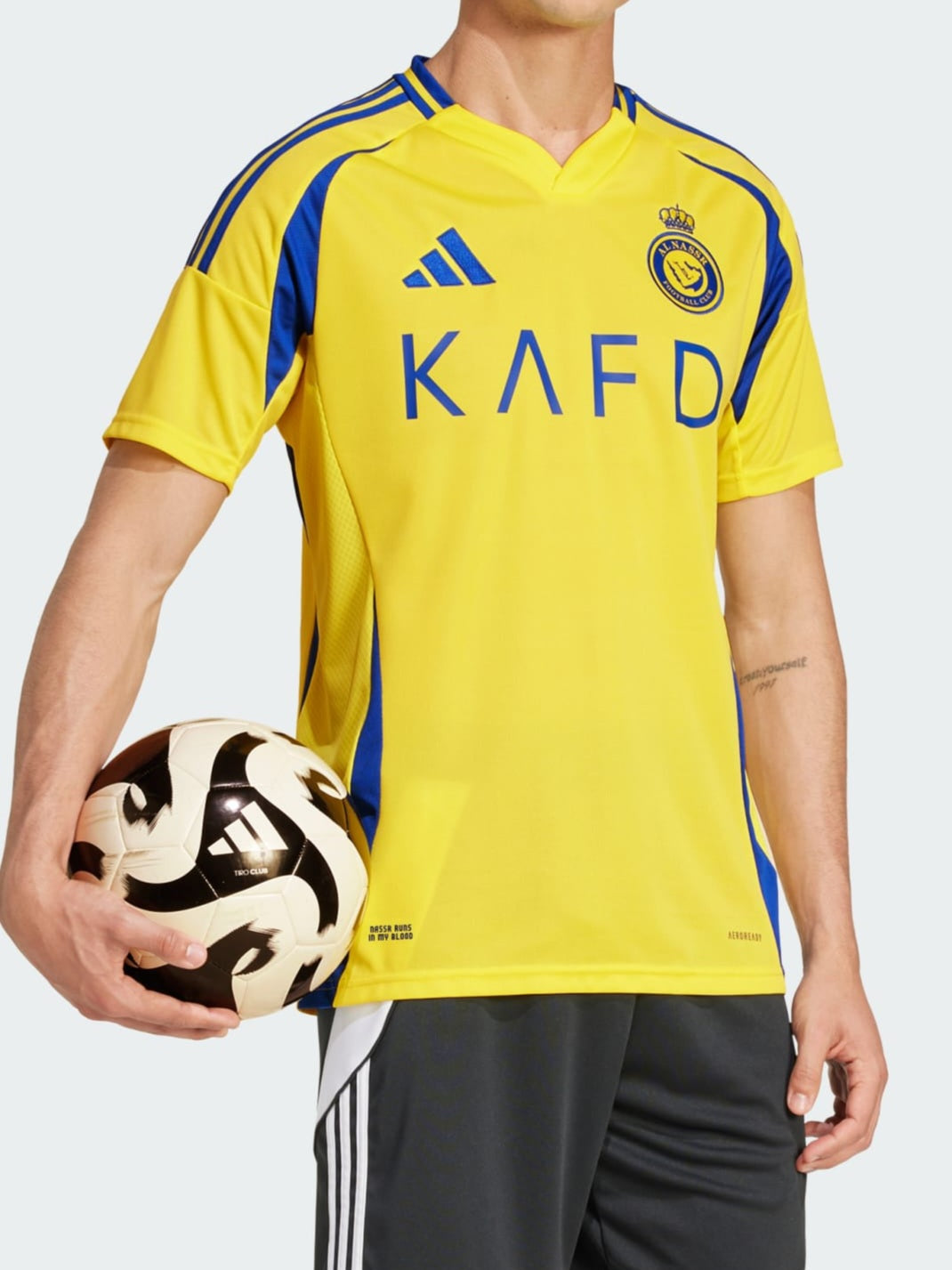 Adidas Al Nassr FC 24/25 Ronaldo Home Jersey in yellow