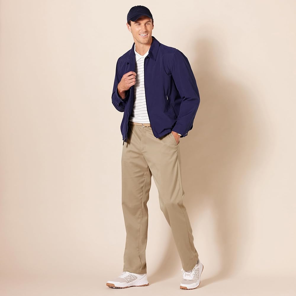 Men's Slim-Fit Stretch Golf Trouser - Beige