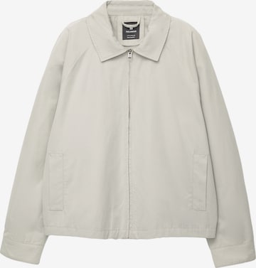 Pull & Bear Jacket- crop fit full zipper unisex korean fit with inner lining.