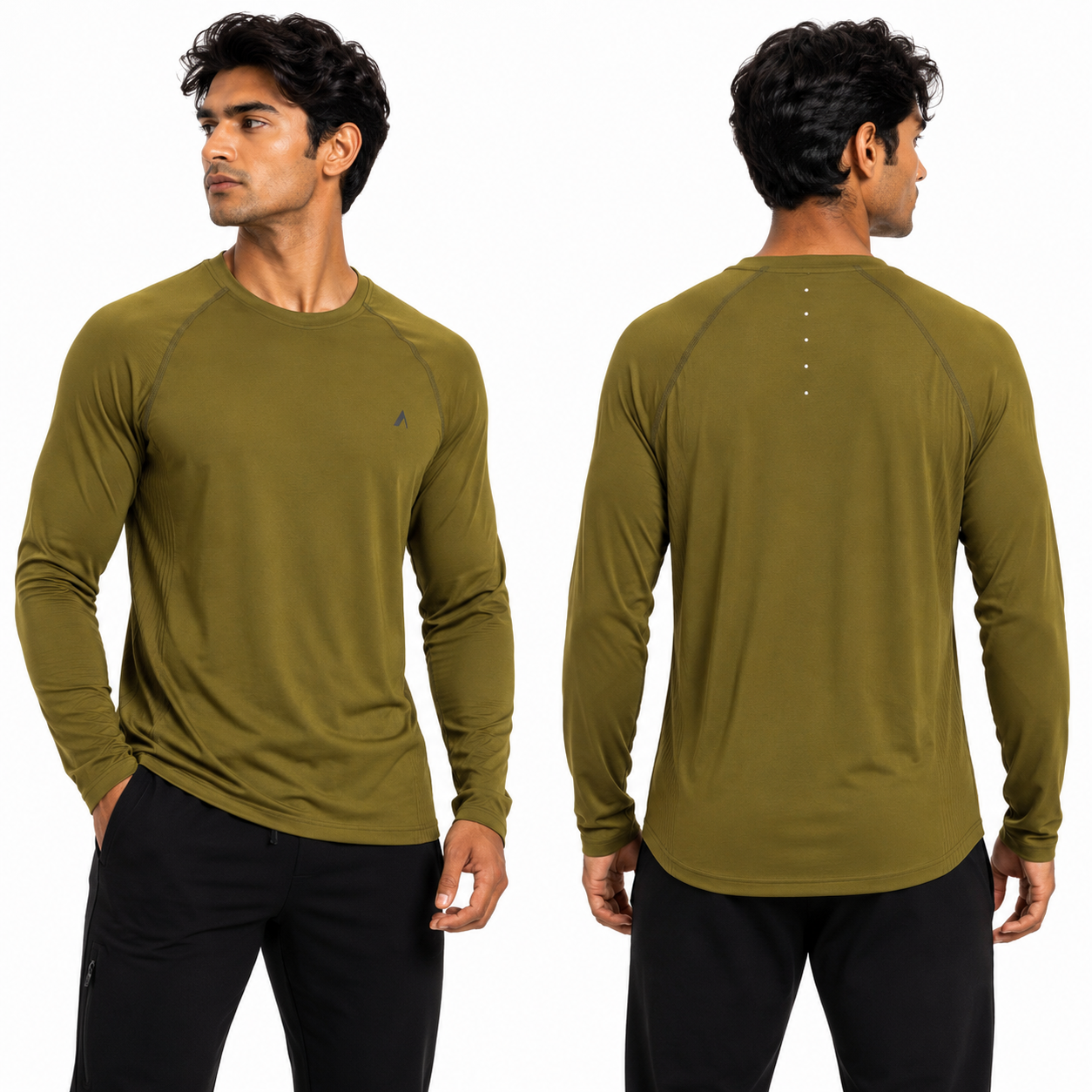 Athletic long sleeve- kaki green