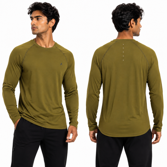 Athletic long sleeve- kaki green