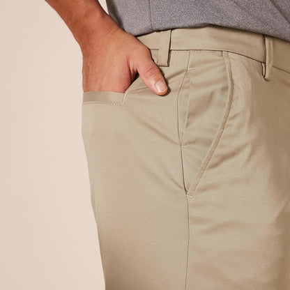 Men's Slim-Fit Stretch Golf Trouser - Beige