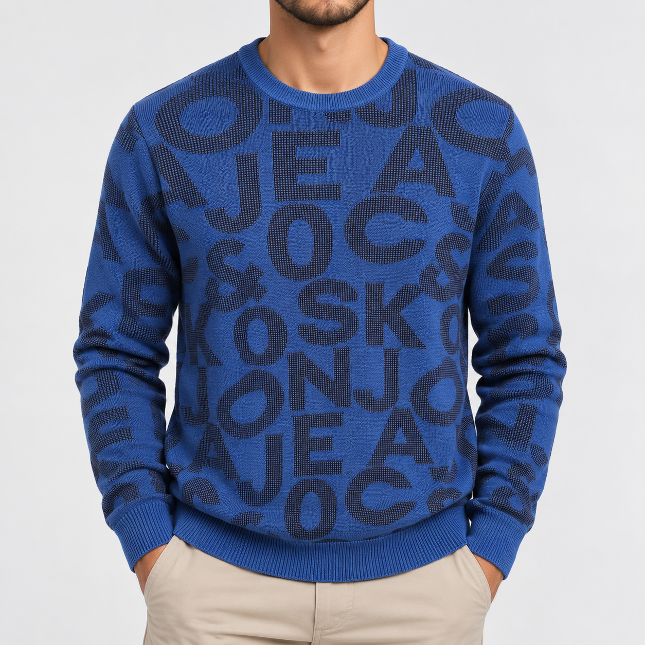 Sweater Knitted Jack and Jones- Blue