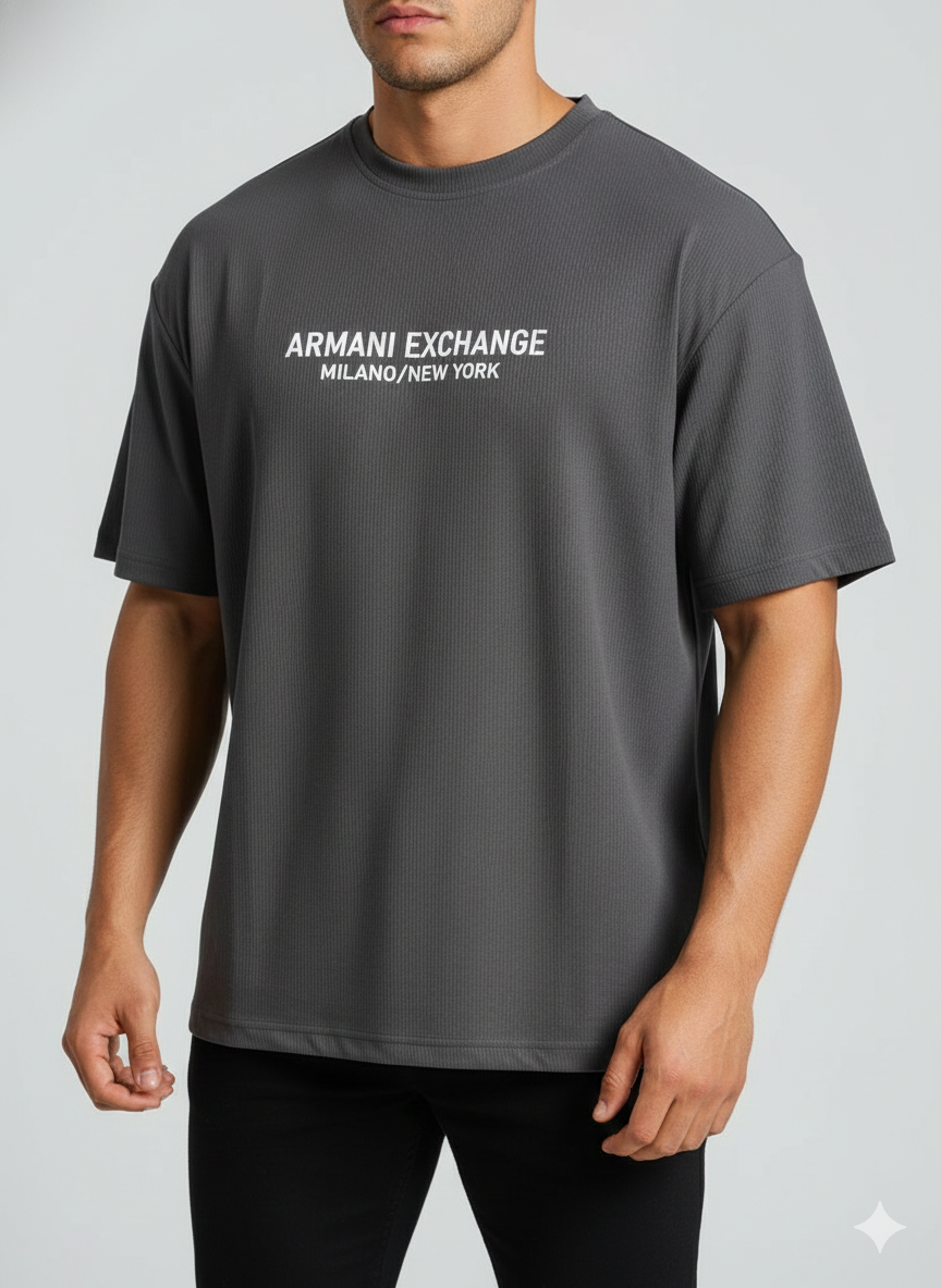 T-Shirt Over Size - AX Dark Grey Line Vert