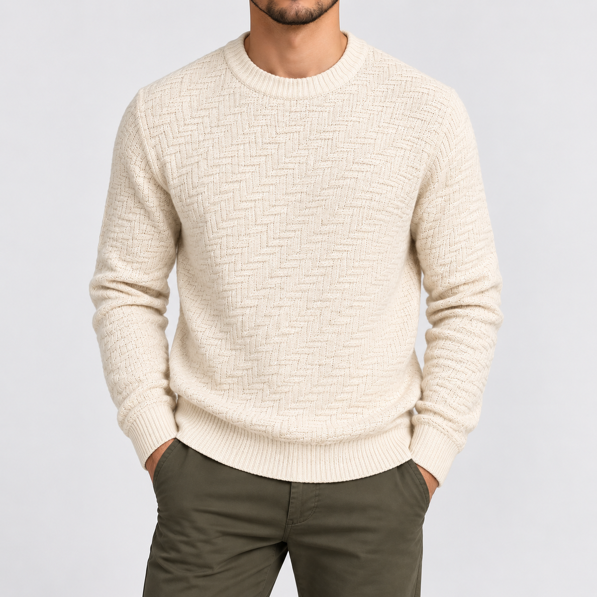Sweater Knitted Pull & Bear - Beige