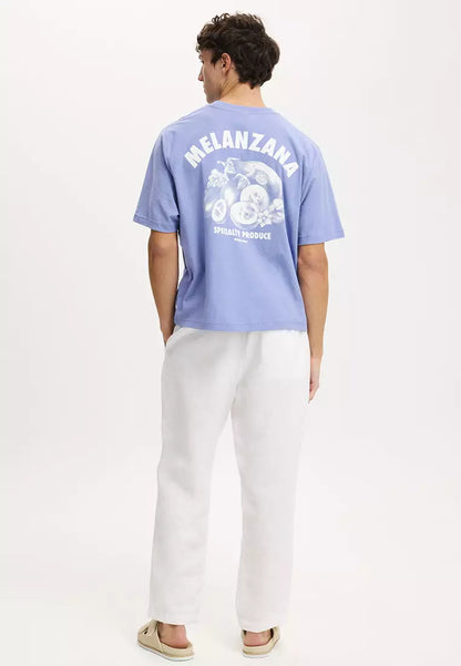 Linne Pant Relaxed Fit -Draw Cord Elastic Waist  - Back Pocket - Front Slant Pockets- White