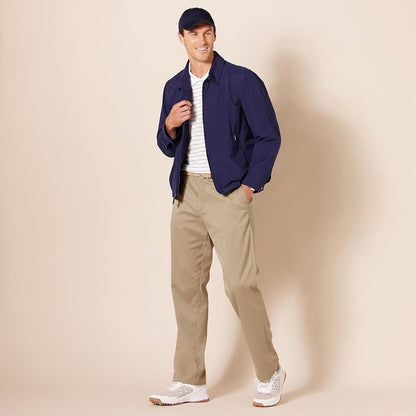 Men's Slim-Fit Stretch Golf Trouser - Dark Beige